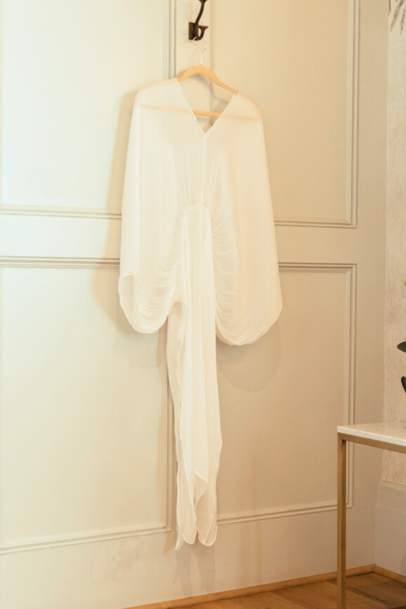 Luxe Kimono Dress In White - Heiress Gems