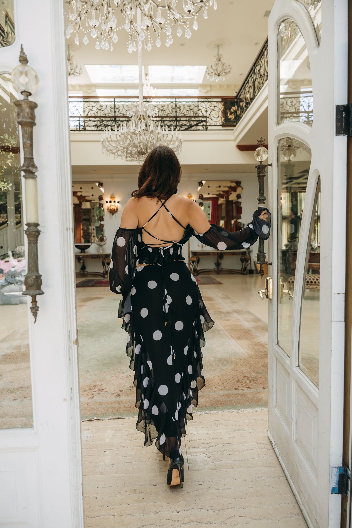 The Heiress Polka Set in Noir