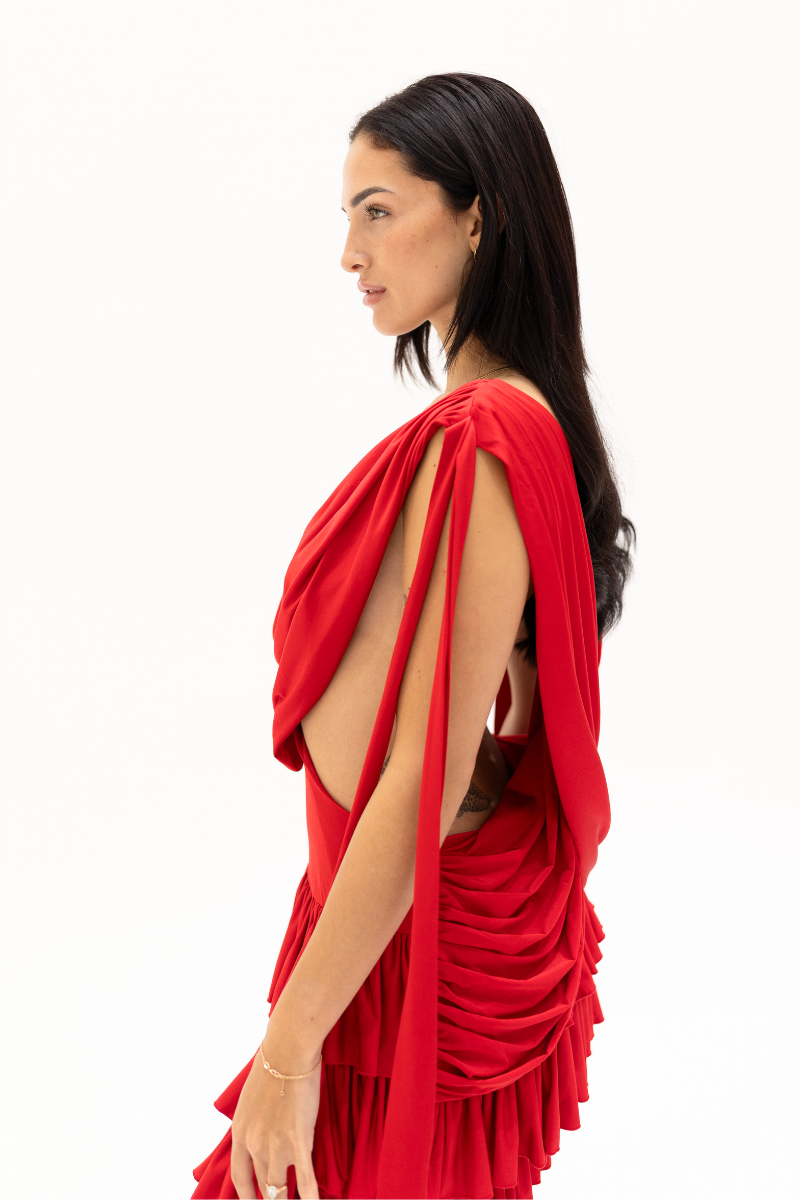 The Socialite Dress in Rouge - Heiress Gems