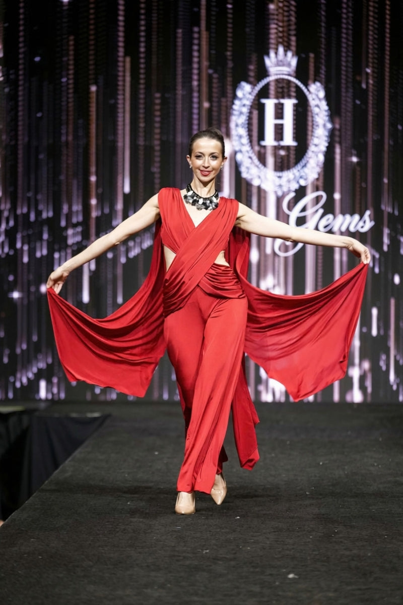 The Dynasty Jumpsuit in Rouge