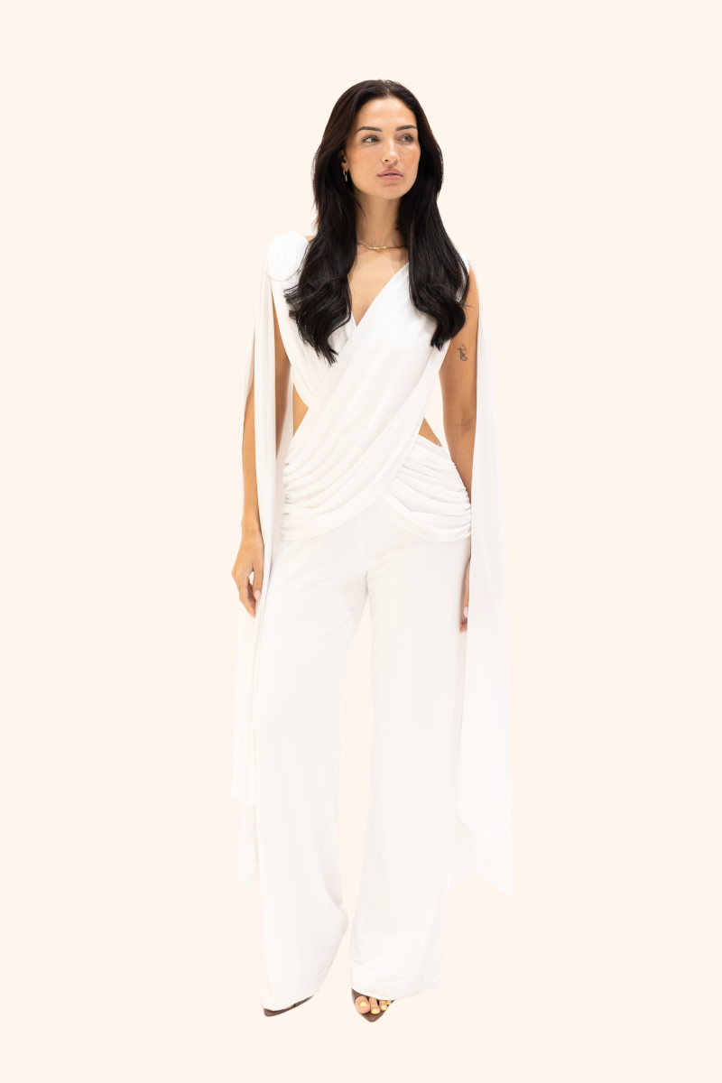 The Dynasty Jumpsuit in Ivory