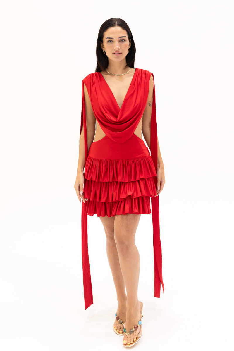 The Socialite Dress in Rouge - Heiress Gems