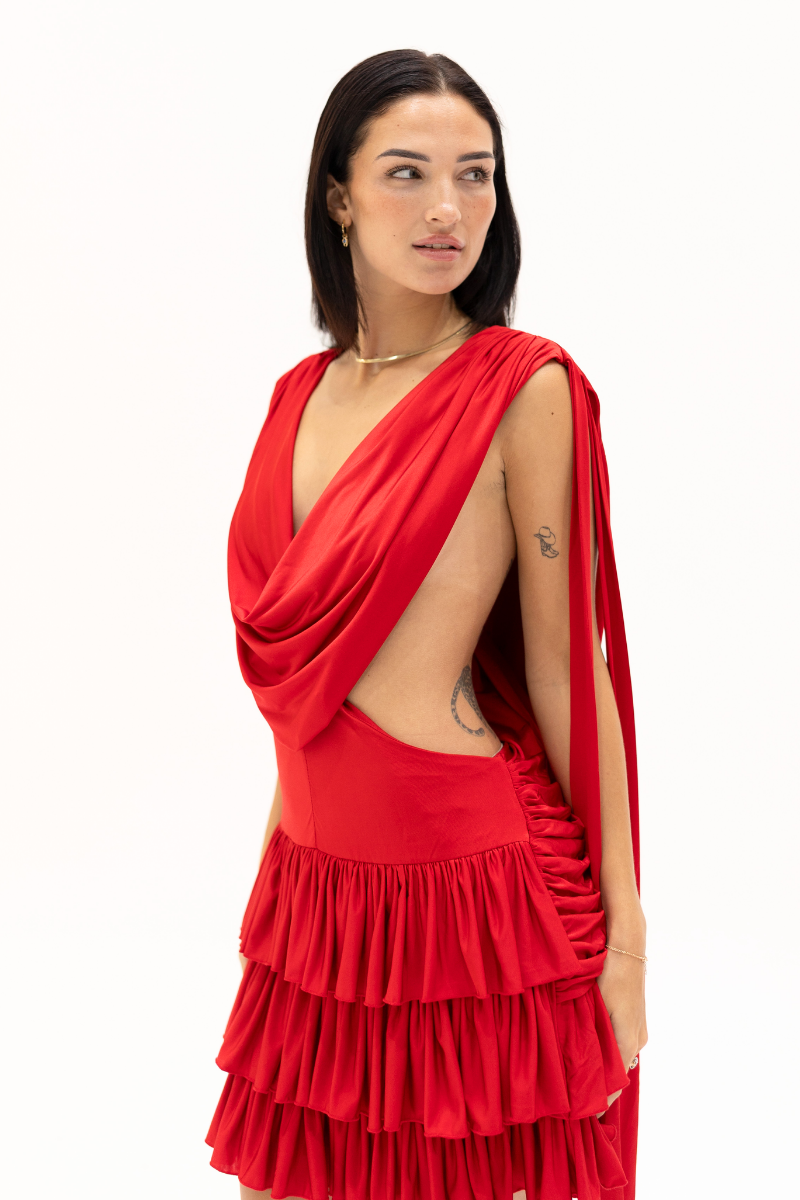 The Socialite Dress in Rouge - Heiress Gems