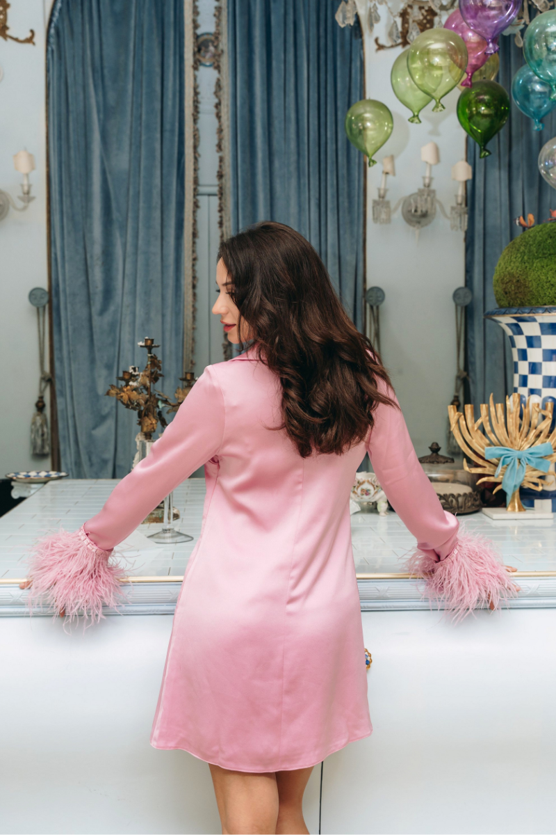 The Soft Prestige Mini Dress Baby Pink - Heiress Gems