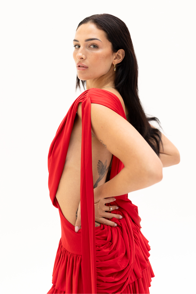The Socialite Dress in Rouge - Heiress Gems